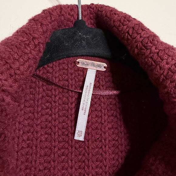 Free People Swim Too Deep Cardigan in Cabernet - Picture 6 of 7